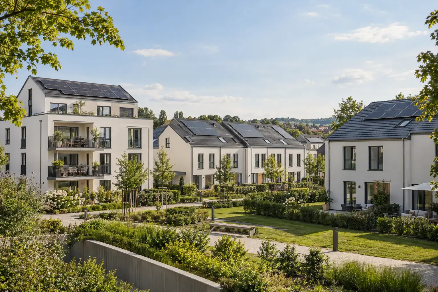 Modernes energieeffizientes Wohnensemble für private Immobilieninvestoren